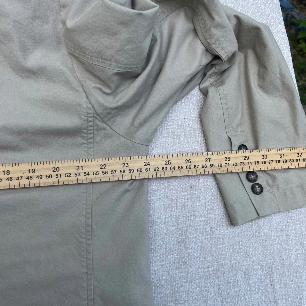 LL Bean Mens 44 Reg Khaki Cotton Blazer 80s Classic Fashion Shoulder Pads Jacket